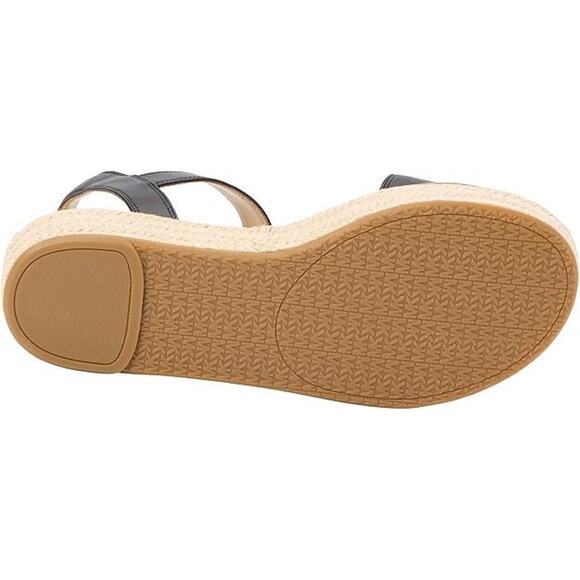 Michael Kors Richie Espadrille Wedge Sandals - 6M Black - Picture 2 of 5